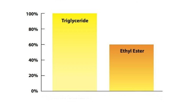 Omega-3 dạng Triglyceride cho khả năng hấp thu cao hơn so với dạng Ethyl Ester tới 70%